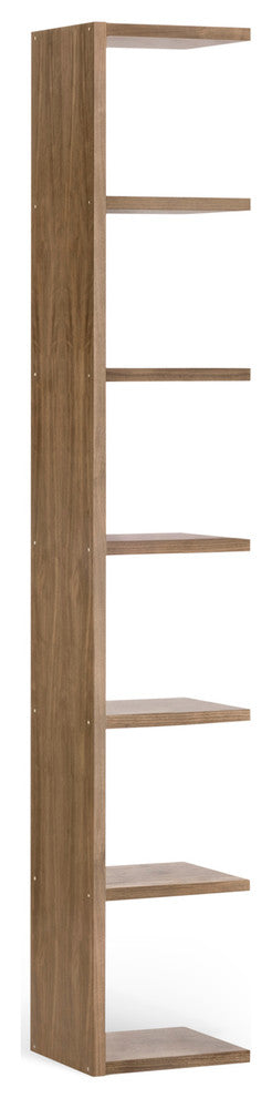 Block Modern Modular Cube Add-On Shelves, Natural Walnut