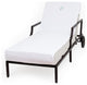 Linum Home Textiles Personalized Standard Chaise Lounge Cover, White, O