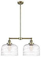 Innovations Bell 2-Light Island Light 209-AB-G713-L, Antique Brass