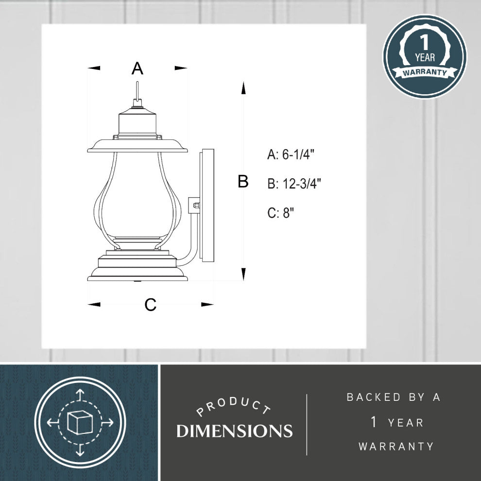 Dockside 6.25" Outdoor Wall Light Weathered Patina