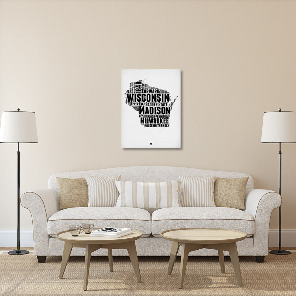 "Wisconsin Word Cloud 2" Fine Art Print