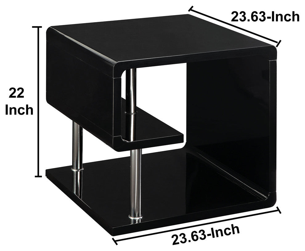 Ninove Contemporary Style End Table, Black