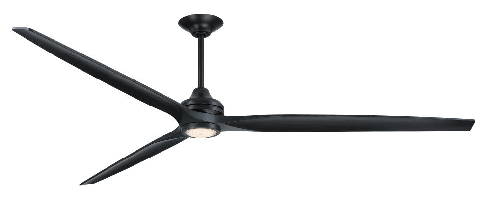 Fanimation Spitfire 96" Fan/LED Light, Black, Black