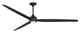 Fanimation Spitfire 96" Fan/LED Light, Black, Black