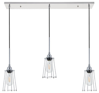 Chrome Finish 3-Light Pendant