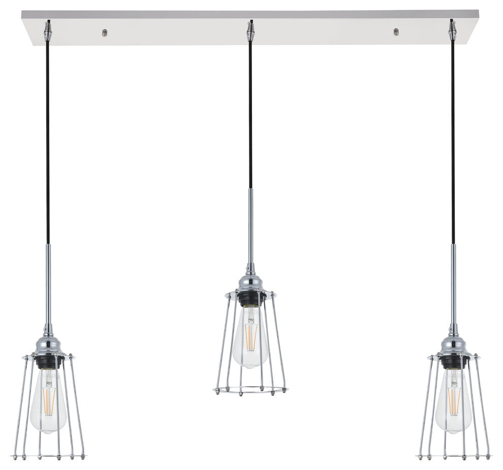 Chrome Finish 3-Light Pendant