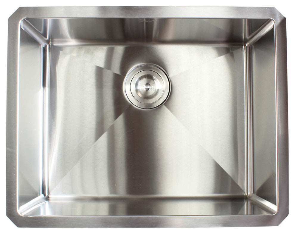 23" 16 Gauge Undermount Single Bowl Stainless Steel Sink Package