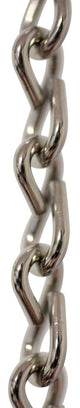 Steel Double Jack Basket Chain, 3', Polished Nickel, U13
