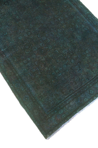 Vintage Distressed Rylie Blue/Green Runner, 4'6x10'1