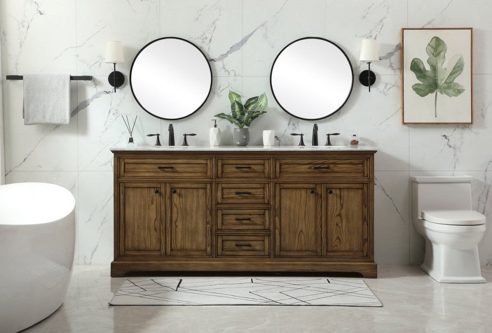 Home Living 21.5" Transitional Driftwood-Light Bathroom Vanity