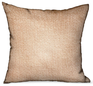 Lush Sepia Off White Solid Luxury Outdoor/Indoor Throw Pillow 22"x22"