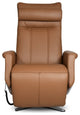 Svago Swivel Zero Gravity Recliner, Toffee and Walnut