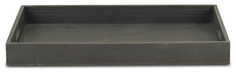Minimalist Black Wooden Tray