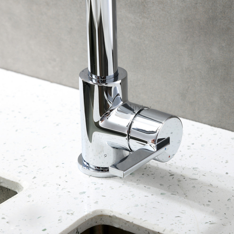 Luxier KTS22-T Single-Handle Pull-Down Sprayer Kitchen Faucet, Chrome