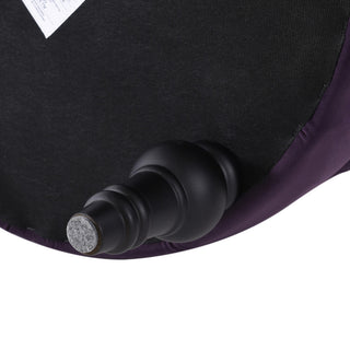 La Rosa Tufted Round Ottoman, Purple Velvet