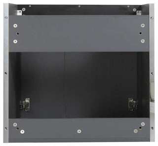 Oakville Wall Mount Bathroom Vanity, Onix Grey, 24", Chrome Hardware