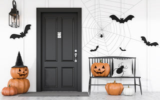 20" x 20" Big Spider Indoor/Outdoor Polyester Throw Pillow, White