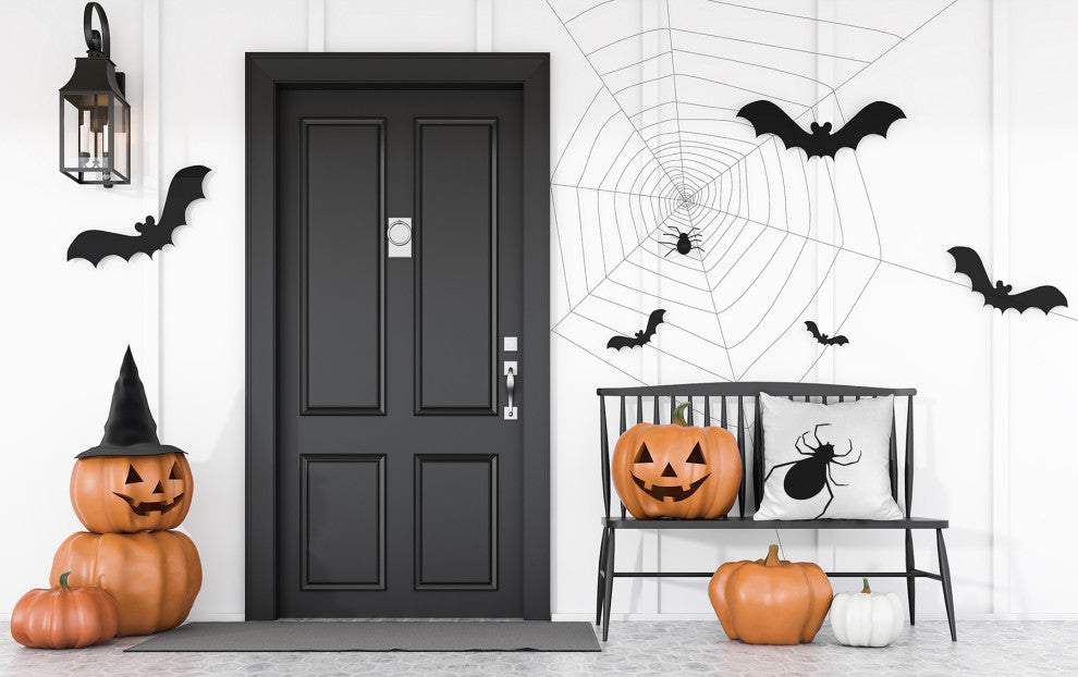 20" x 20" Big Spider Indoor/Outdoor Polyester Throw Pillow, White