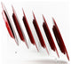 6-Piece Melamine Salad Plate Set, Red