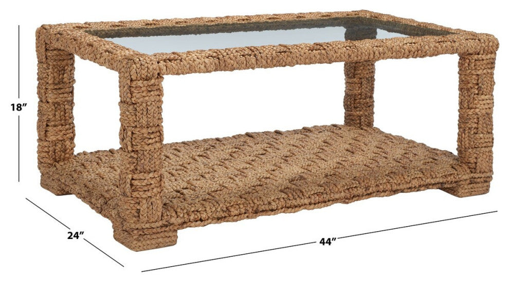 Safavieh Christi Waterhyacinth Coffee Table Natural