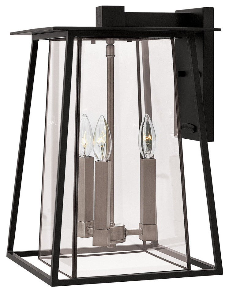 Hinkley Walker Medium Wall Mount Lantern, Black