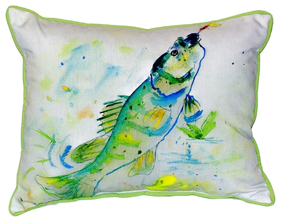 Yellow Perch Extra Large Zippered Pillow 20x24