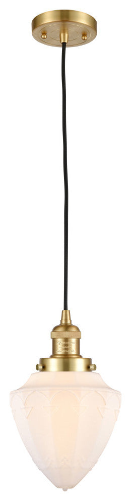 Innovations 201C-SG-G661-7 1 Light Mini Pendant, Satin Gold