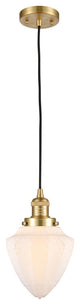 Innovations 201C-SG-G661-7 1 Light Mini Pendant, Satin Gold