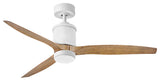 Hover 60" Ceiling Fan in Matte White With Koa Blades