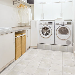 Klinker Retro Quarry Floor and Wall Tile, Blanco