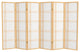 5' Tall Double Cross Shoji Screen, Natural, 6 Panels