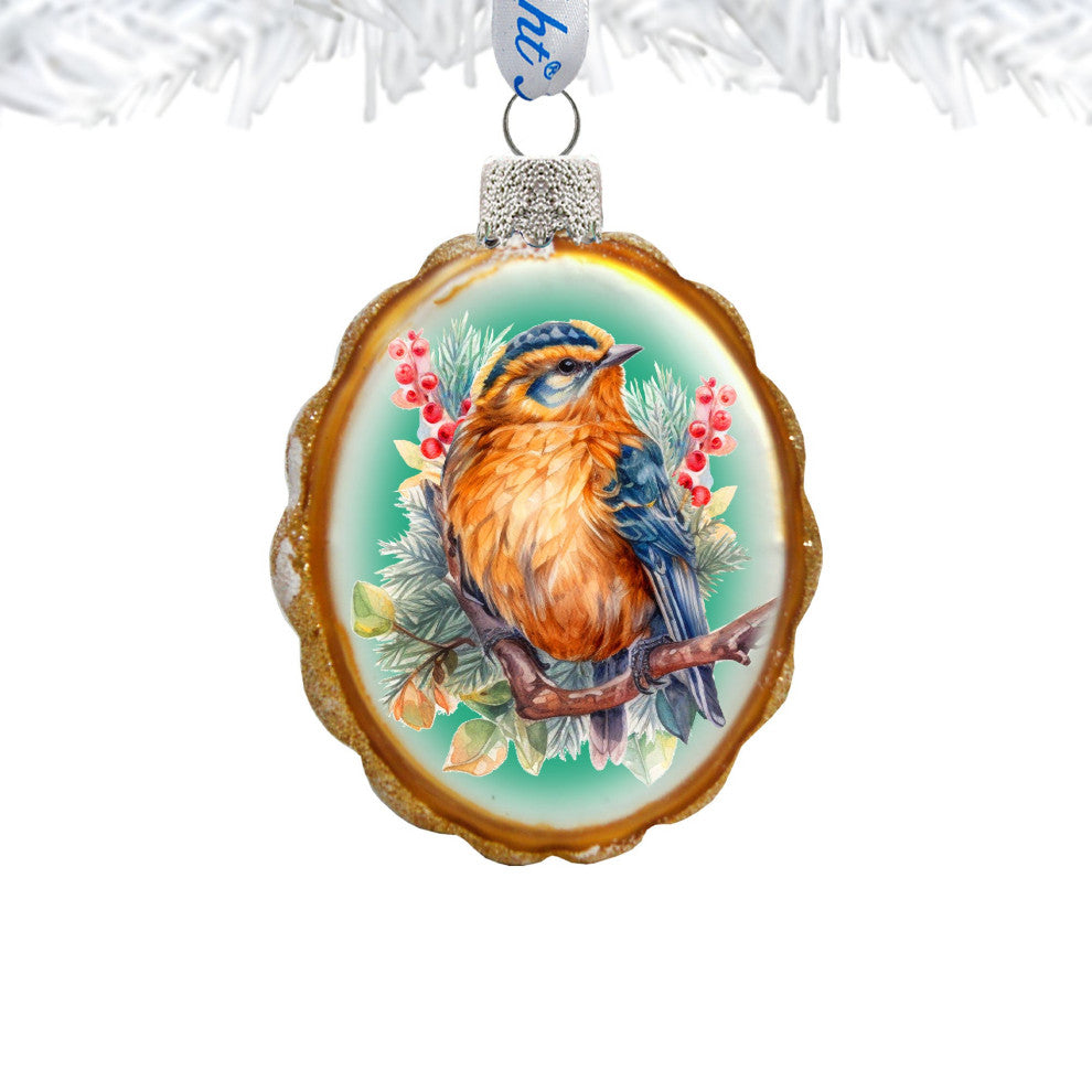 Songbird Mercury Glass Ornaments Wildlife Holiday Decor