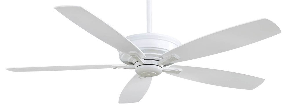 Ceiling Fan in White with Not Applicable glass