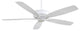 Ceiling Fan in White with Not Applicable glass