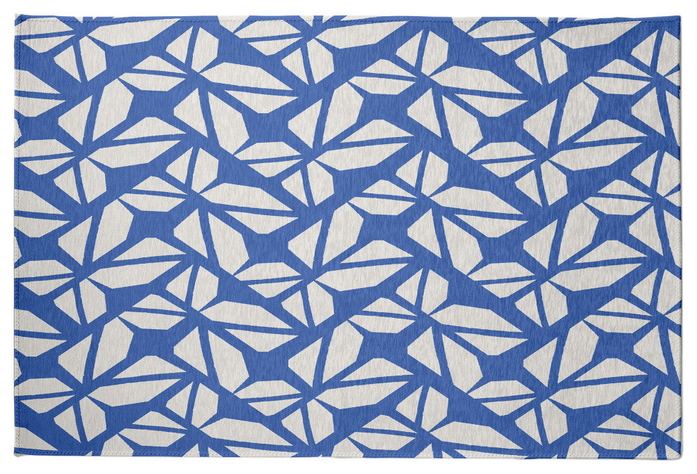 Kaleidoscope Graffiti Rug, Blue, 5' Round
