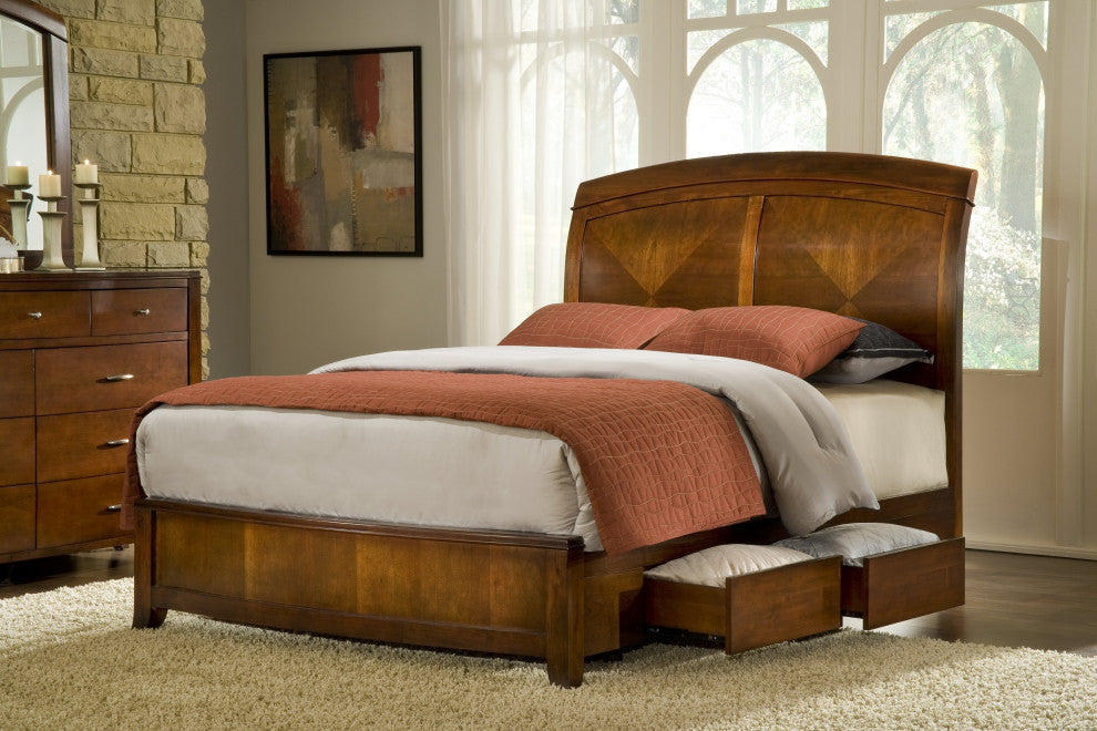 Modus Brighton Queen Storage Bed, Cinnamon