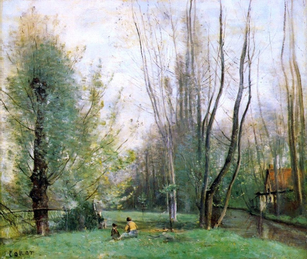 Jean-Baptiste-Camille Corot Morning at Beauvais Wall Decal