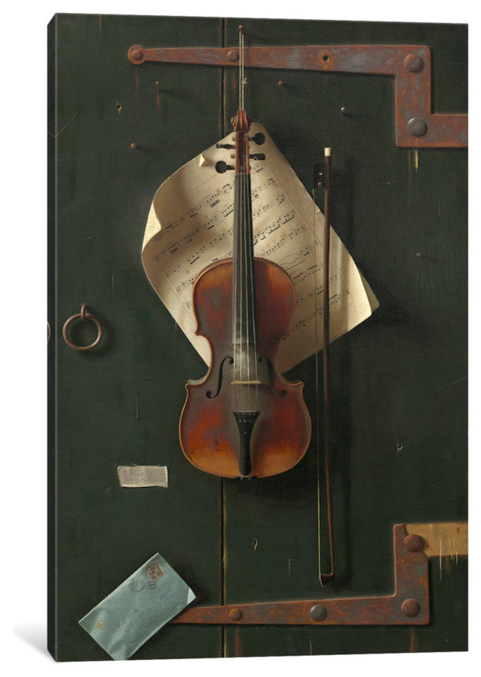 "The Old Violin" by William Michael Harnett, Canvas Print, 26x18"