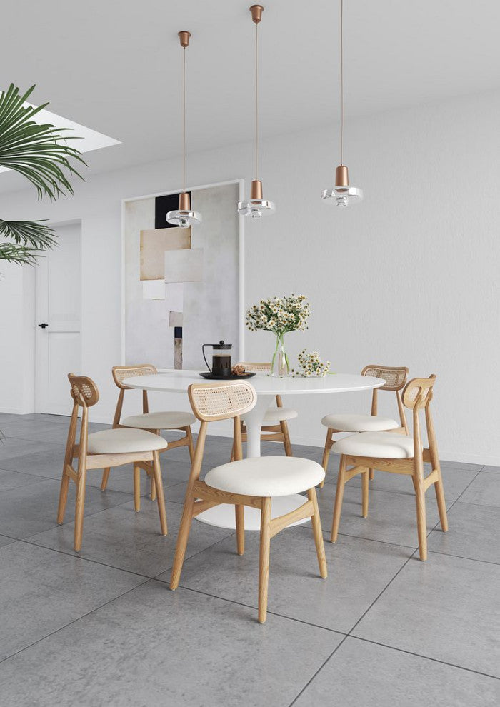 Manhattan Comfort Colbert Dining Chair, Nature, Set of 4
