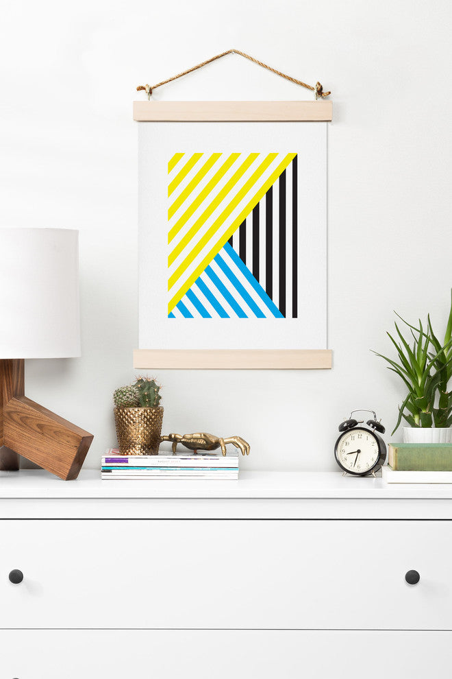Deny Designs Three Of The Possessed Wave TriColour Art Print
