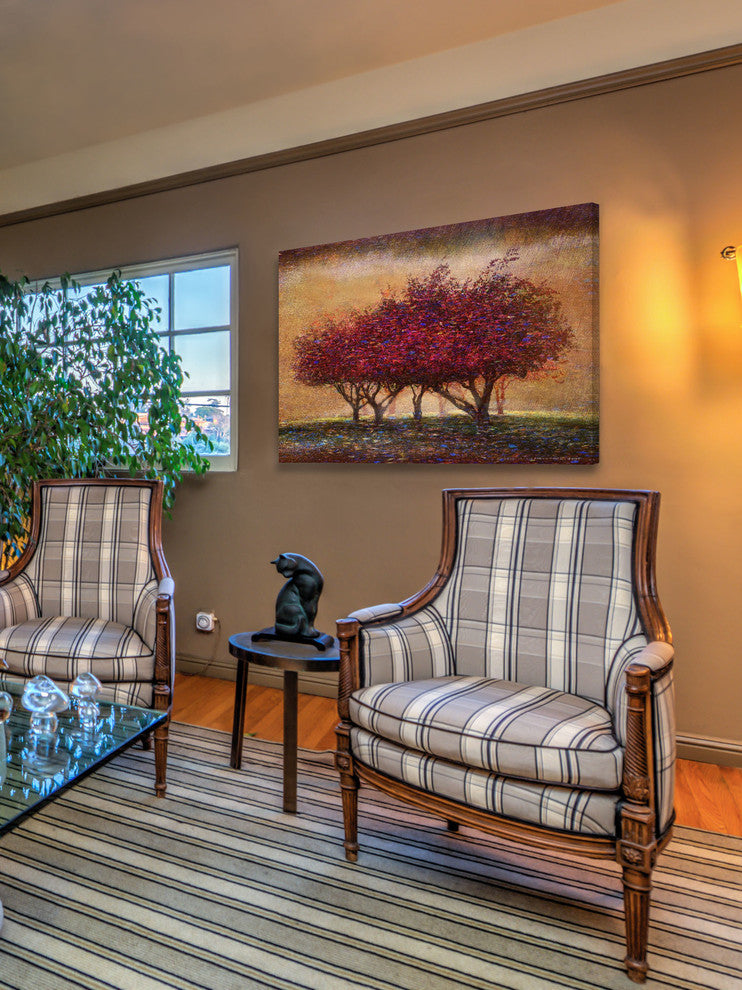 "Crabapple Blossoms" Painting Print on Canvas by Chris Vest