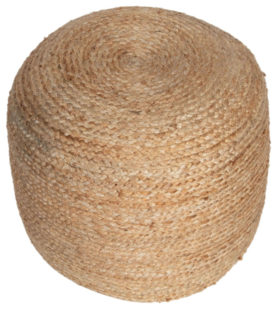 Ottoman Accent Chair, Jute Rope, Natural, Living Lounge Cafe Lobby Hospitality