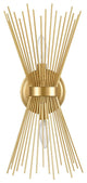 Wall Sconce Lamp Brass 2-Light Vanity Mid-Century Starburst
