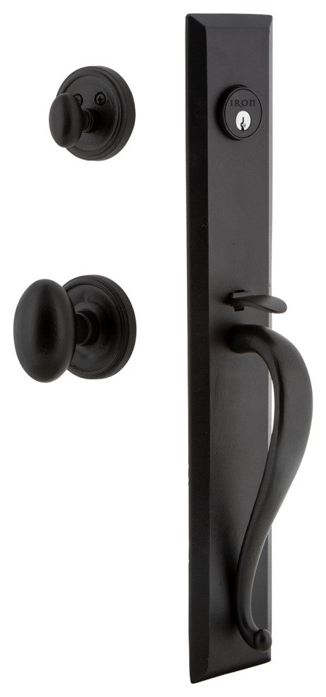 Ageless Iron Keep 1-Piece Dummy Handleset With Grip, Loch Rosette and Aeg Knob