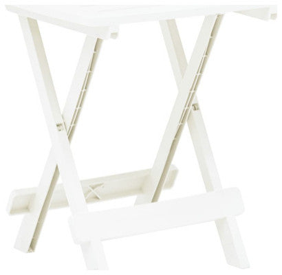 vidaXL Bistro Table Outdoor Side Table Folding Garden Patio Table Plastic White
