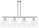 Innovations 516-4I-PN-GBD-122 4 Light Island Light, Polished Nickel