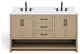 The Asher Bathroom Vanity, Oak, 55", Double Sink, Freestanding