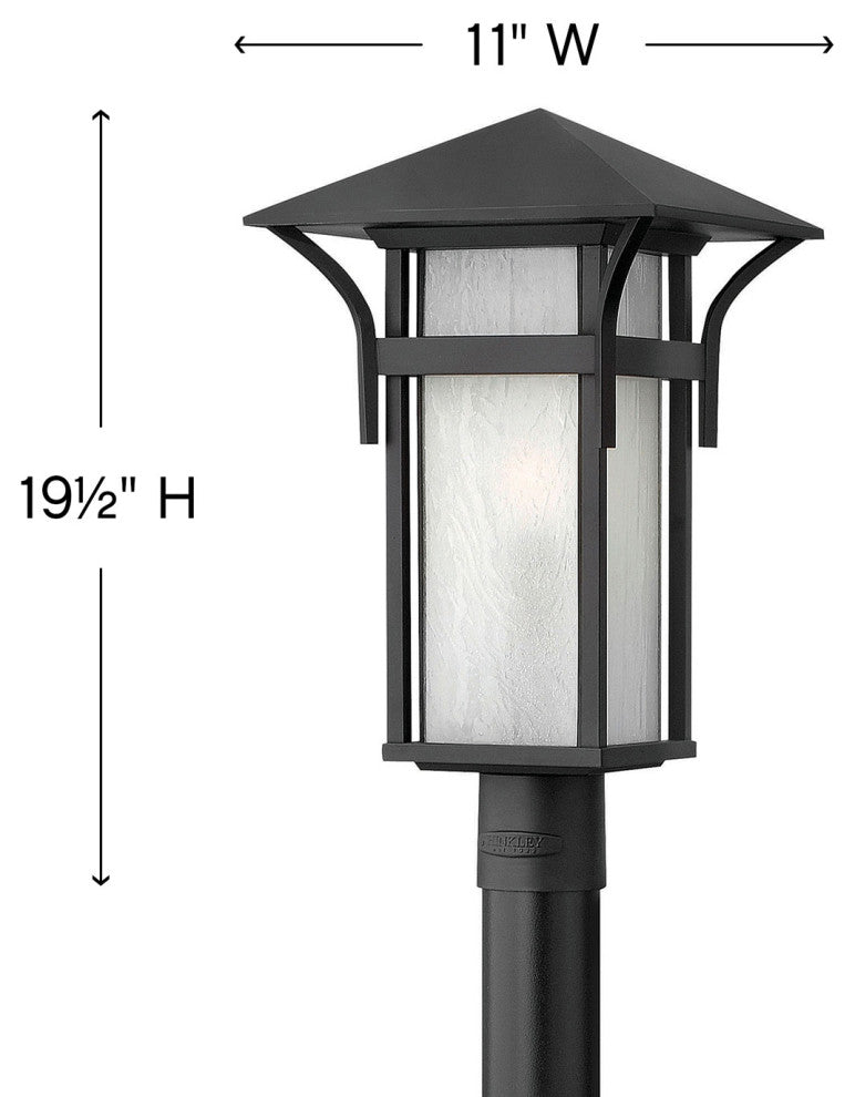 Hinkley Harbor Medium Post Top Or Pier Mount Lantern, Satin Black