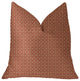 Crimson Square Red and Beige Luxury Throw Pillow, 26"x26"