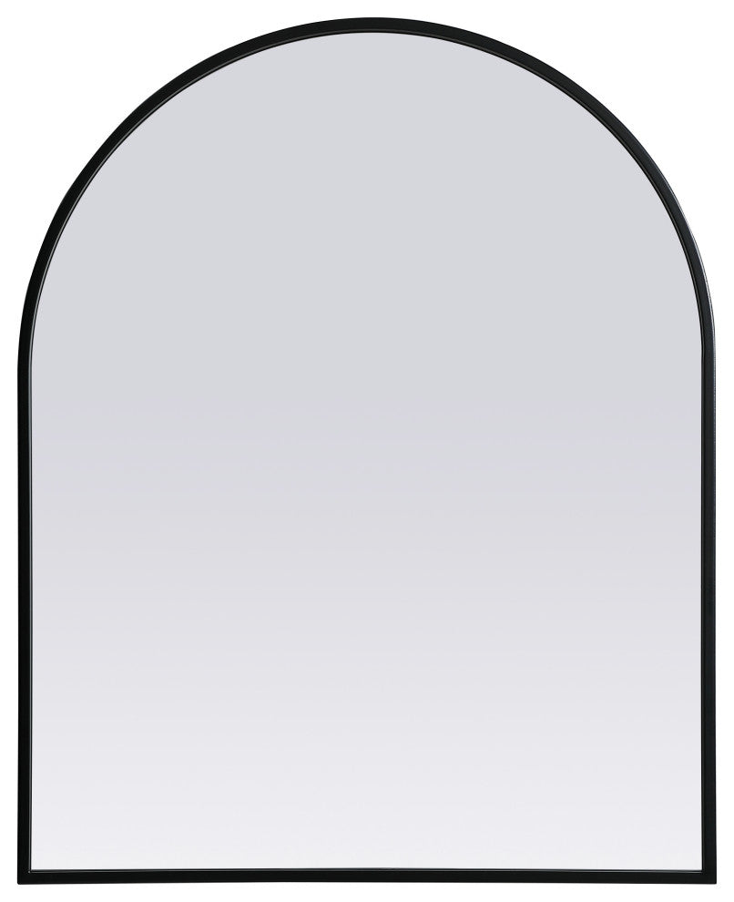 Metal Frame Arch Mirror 24X30 Inch, Black